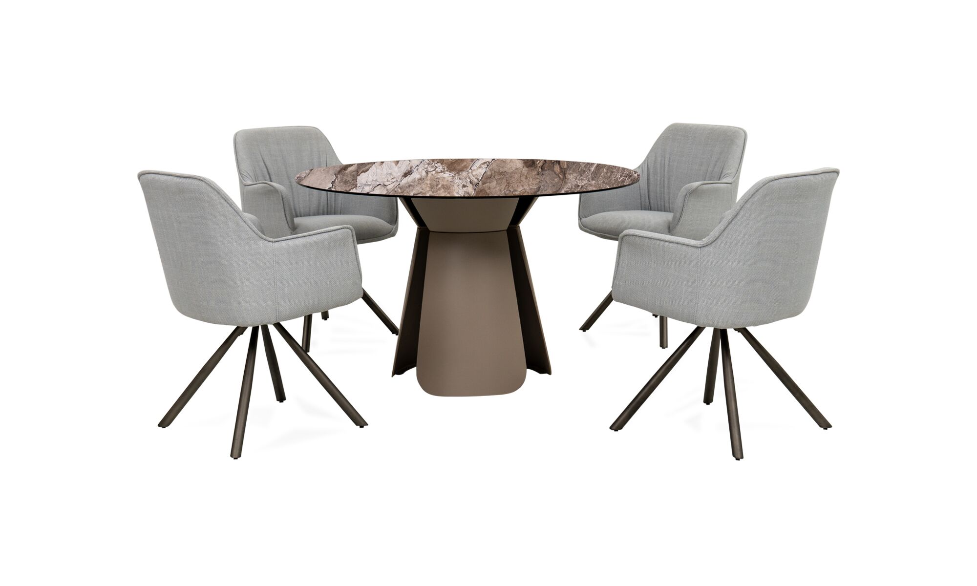 mesa_comedor-bilbao_ sinterizada_120_brown_base_taupe_bilbao_sillas_sendai_