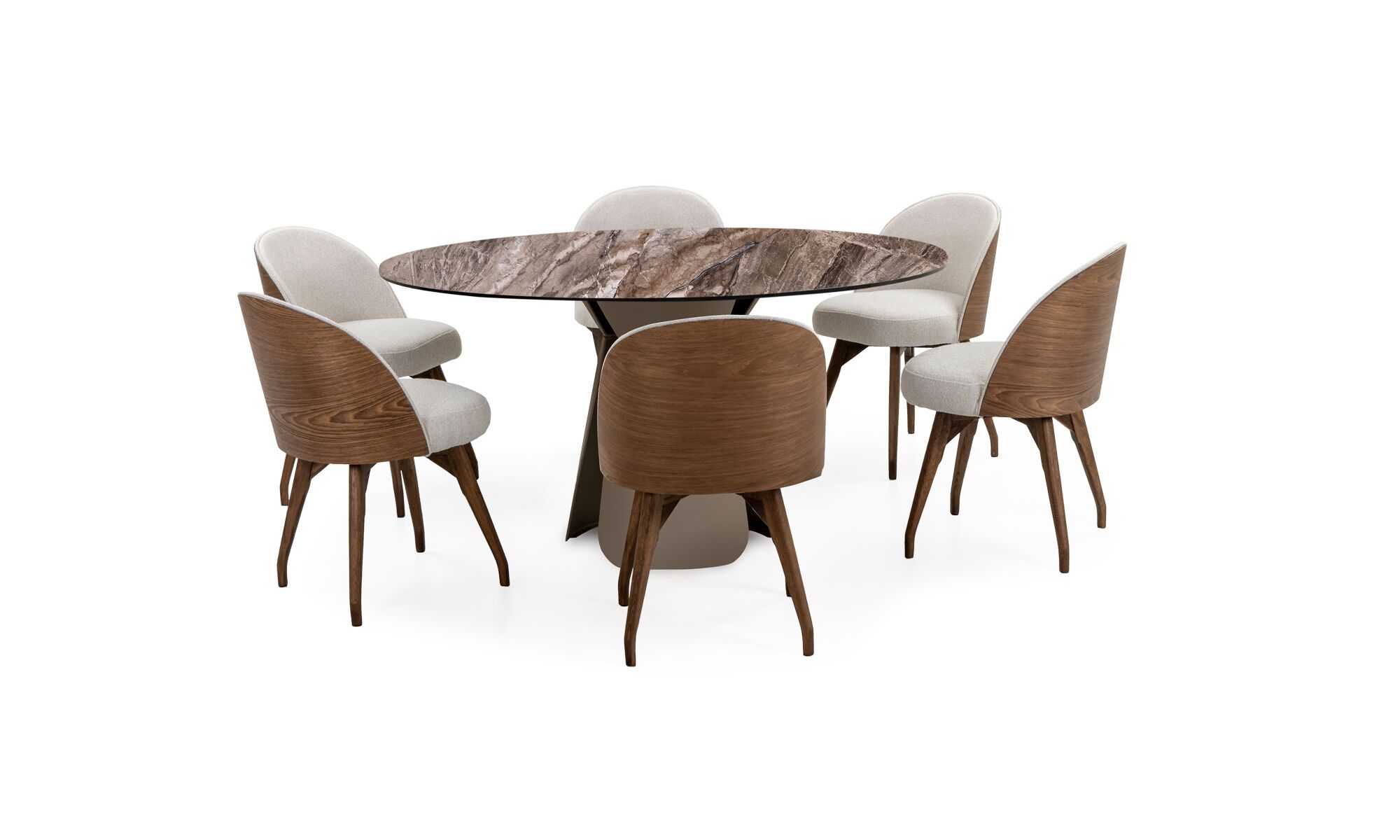 mesa_comedor_bilbao_sinterizada_brown_150_ 6_sillas_eros