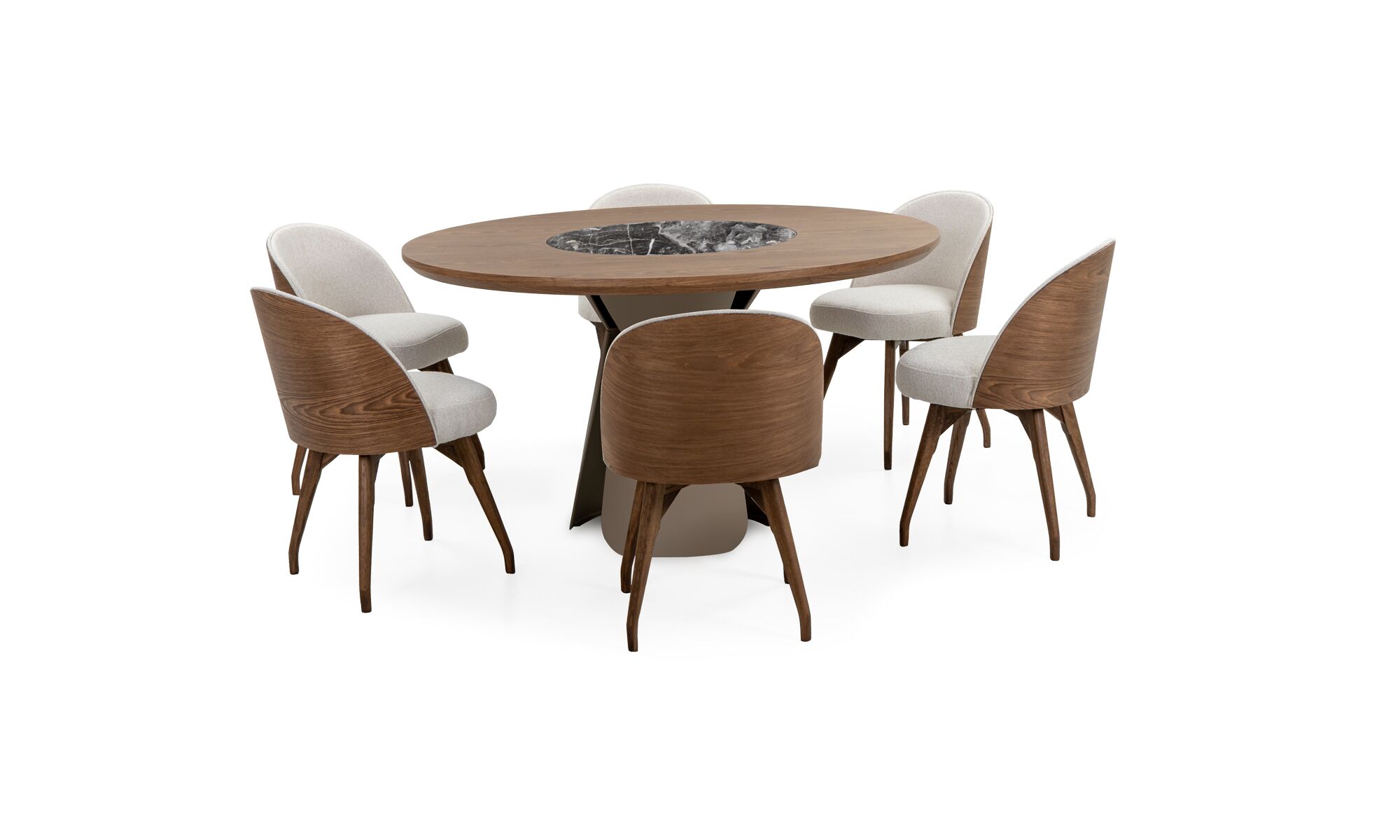 comedor_milano_giratorio_base_darkgrey_lisboa_taupe_6_sillas_eros