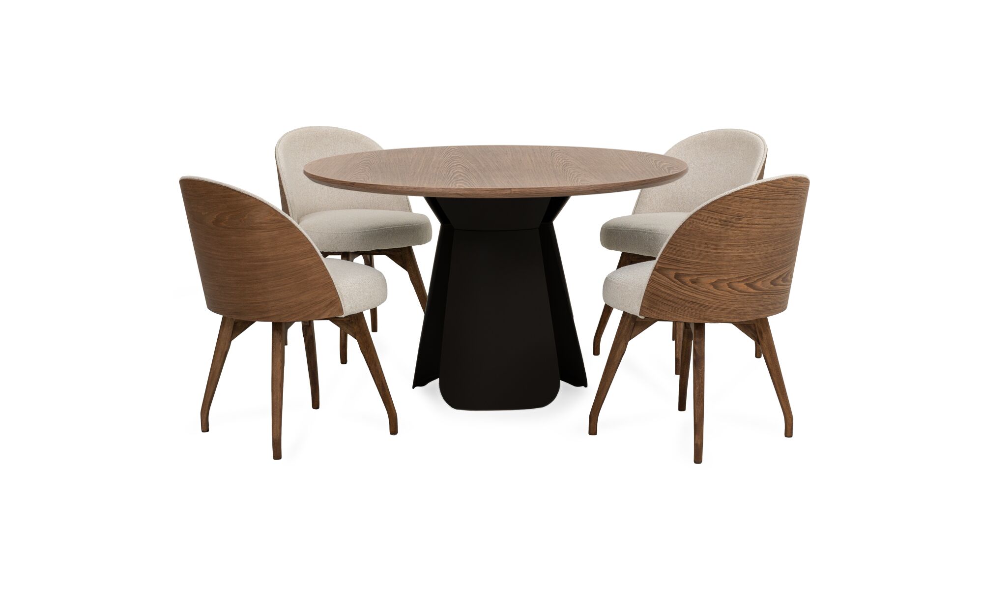 mesa_comedor_milano_120_sillas_eros_base_bilbao_negra..