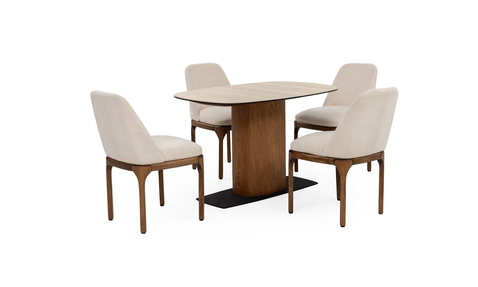 mesa_comedor_niza_sinterizado_traventino_4sillas _lisboa_trescuartos