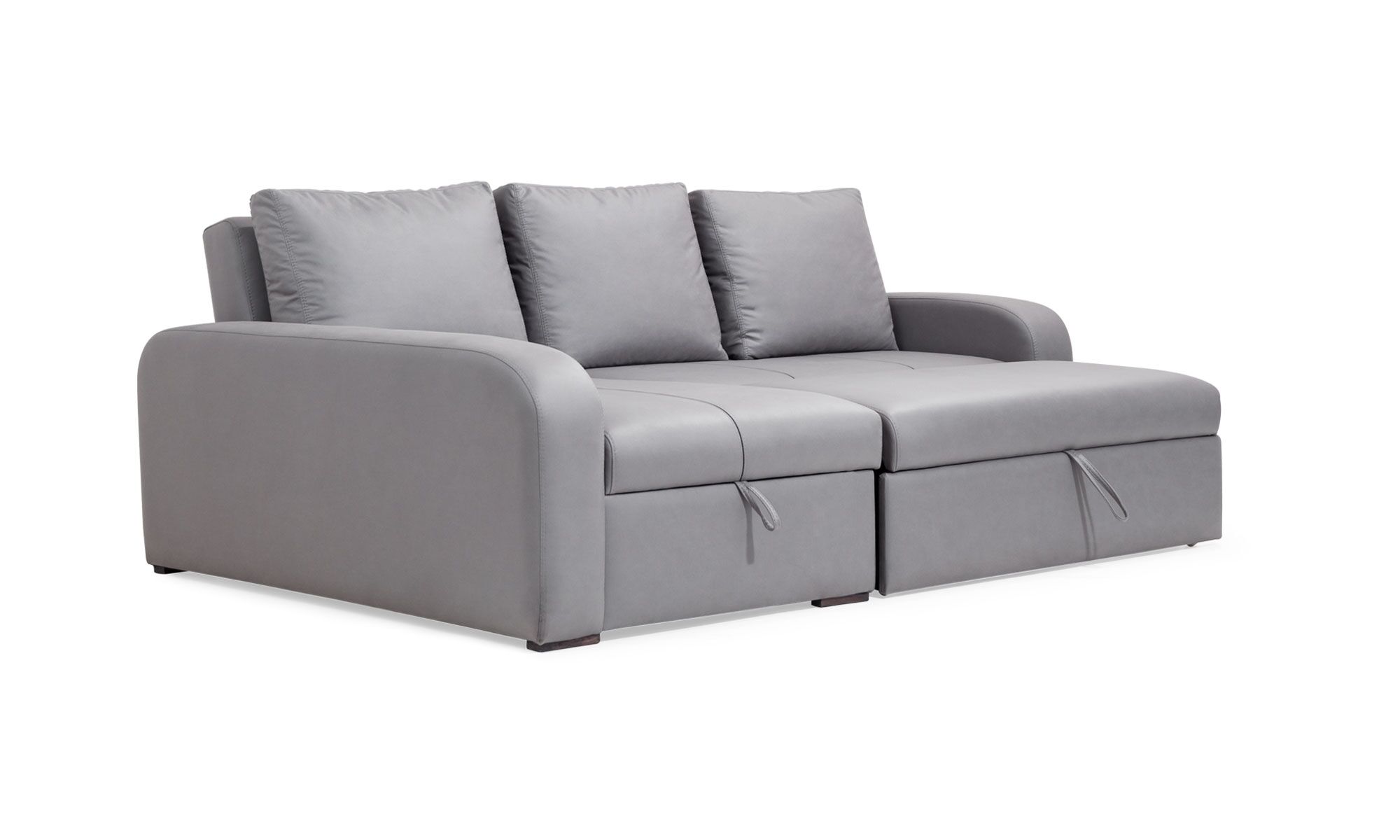 2.Sala-en-L-multifuncional-napoli-plumas Vista diagonal de la Sala en L Sofá Cama Multifuncional Napoli Plumas de Aristas. Un diseño acolchado y funcional de líneas limpias, con un tapizado elegante y un mecanismo reclinable.