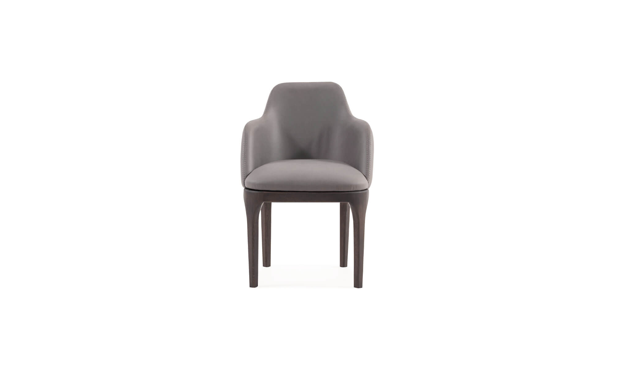 1.Silla-Comedor-Lisboa-C_B-1 Silla Comedor Lisboa C/B de la marca Aristas vista frontal. Un diseño elegante con patas rectas en madera y un acabado en tela suave de color neutro.