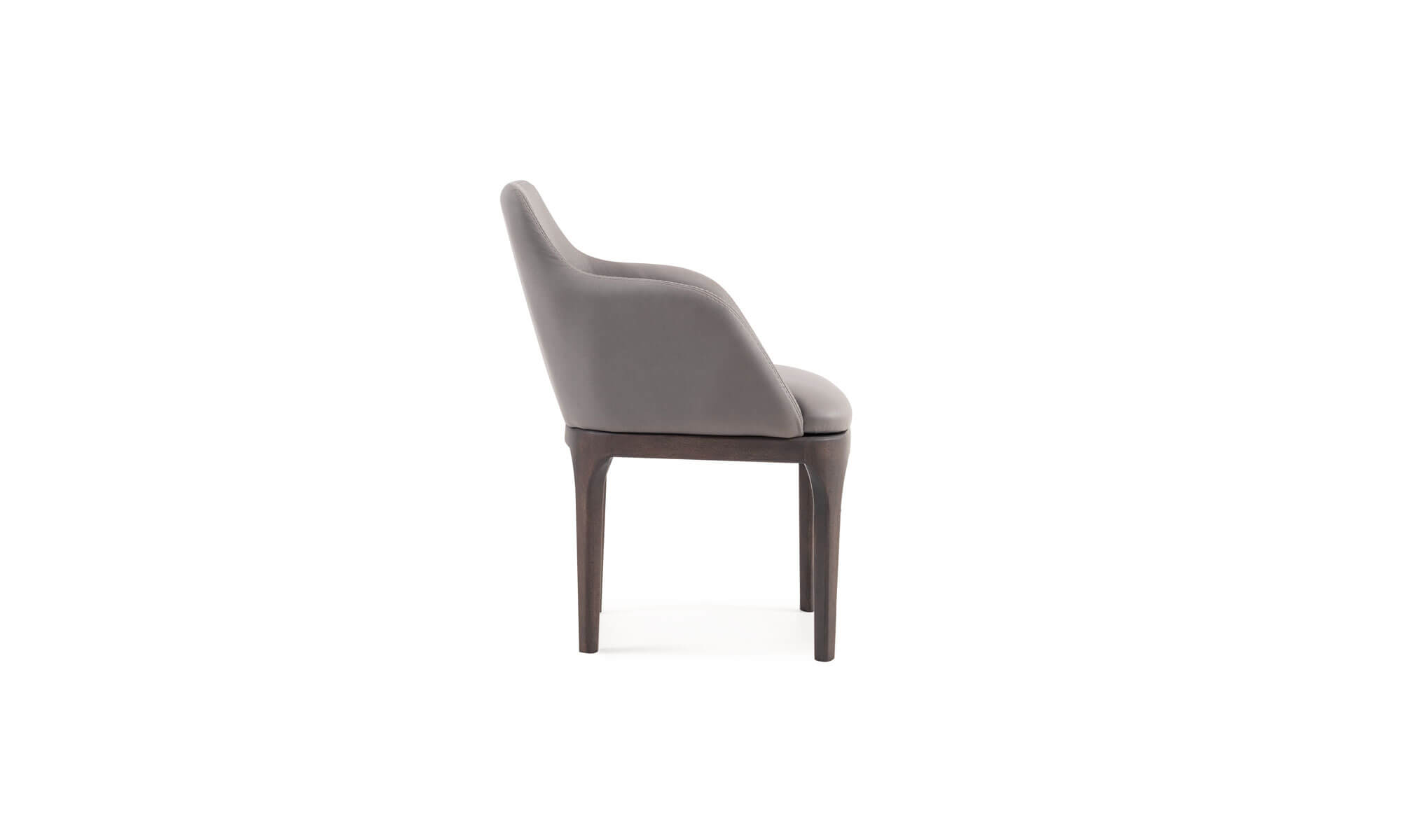3.Silla-Comedor-Lisboa-C_B-1 Silla Comedor Lisboa C/B de la marca Aristas vista lateral. Un diseño elegante y moderno de líneas curvas, con un respaldo alto, asiento acolchado y un acabado en tela suave.