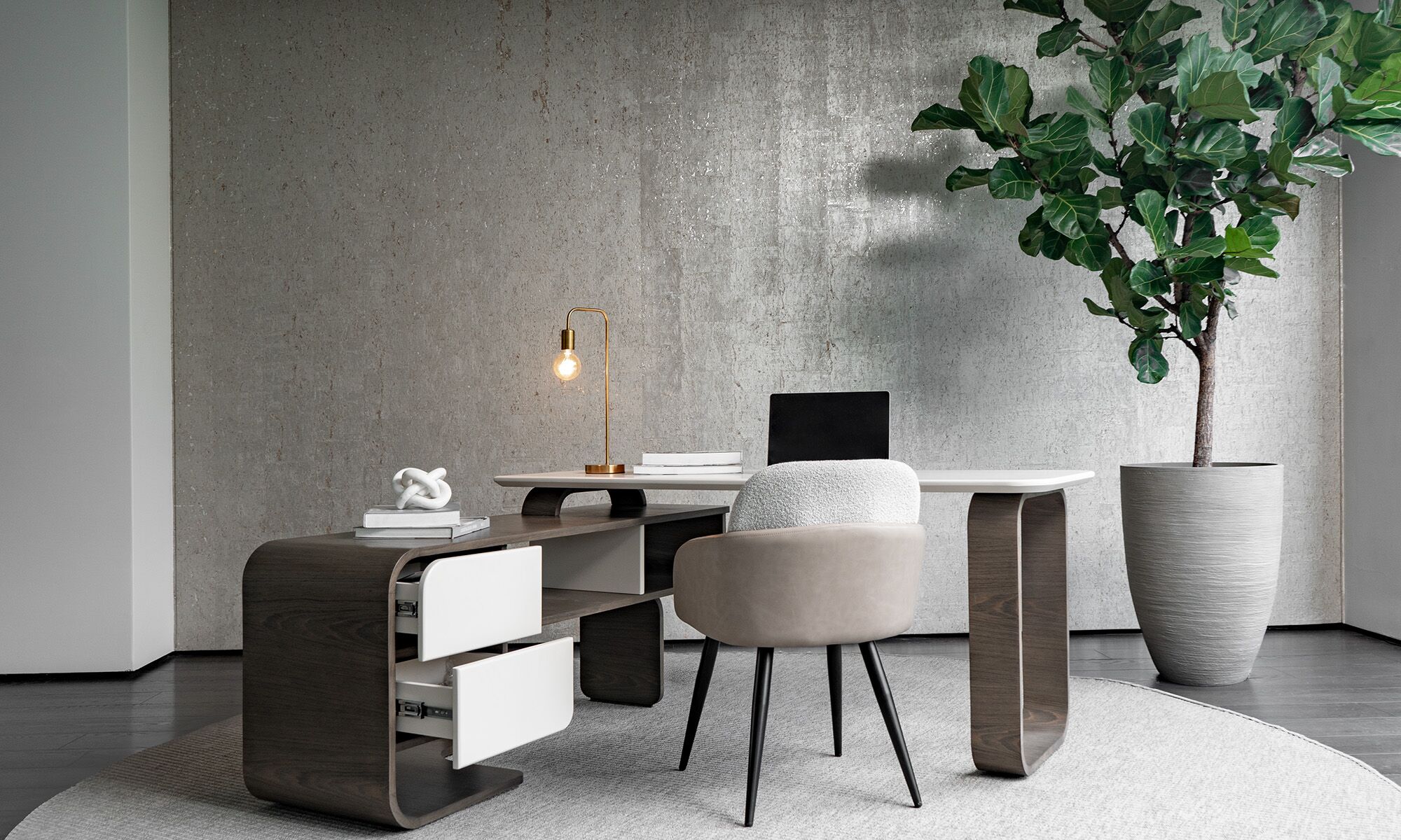 Escritorio Madrid En L Tapa Solido_1