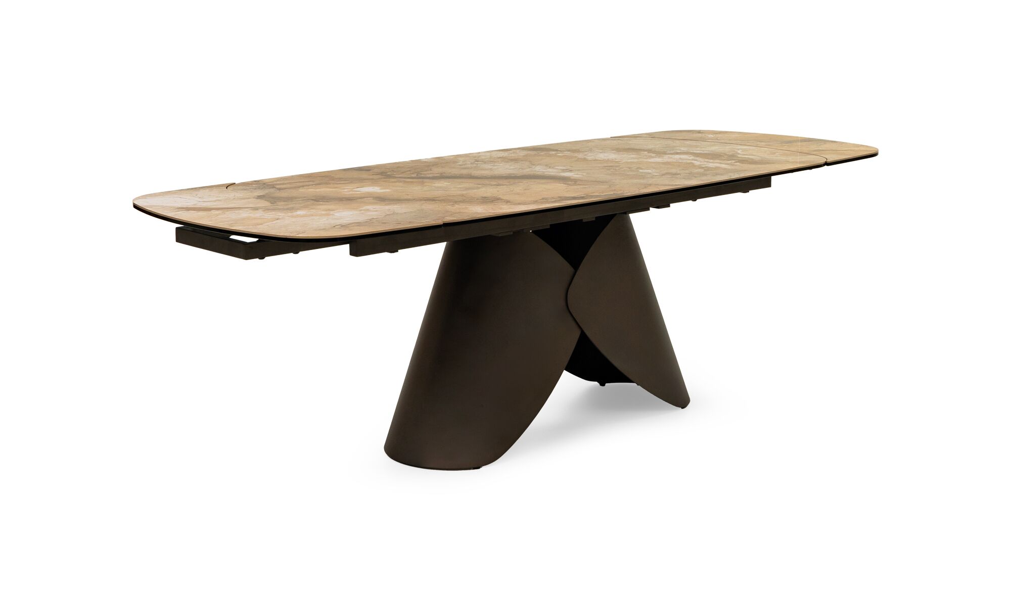 mesa_expandible_amarai_sinterizada_beige_base_amarai_trescuartos