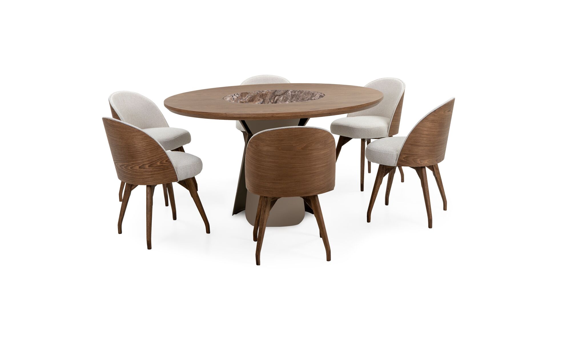 comedor_milano_giratorio_base_brawn_lisboa_taupe_6_sillas_eros