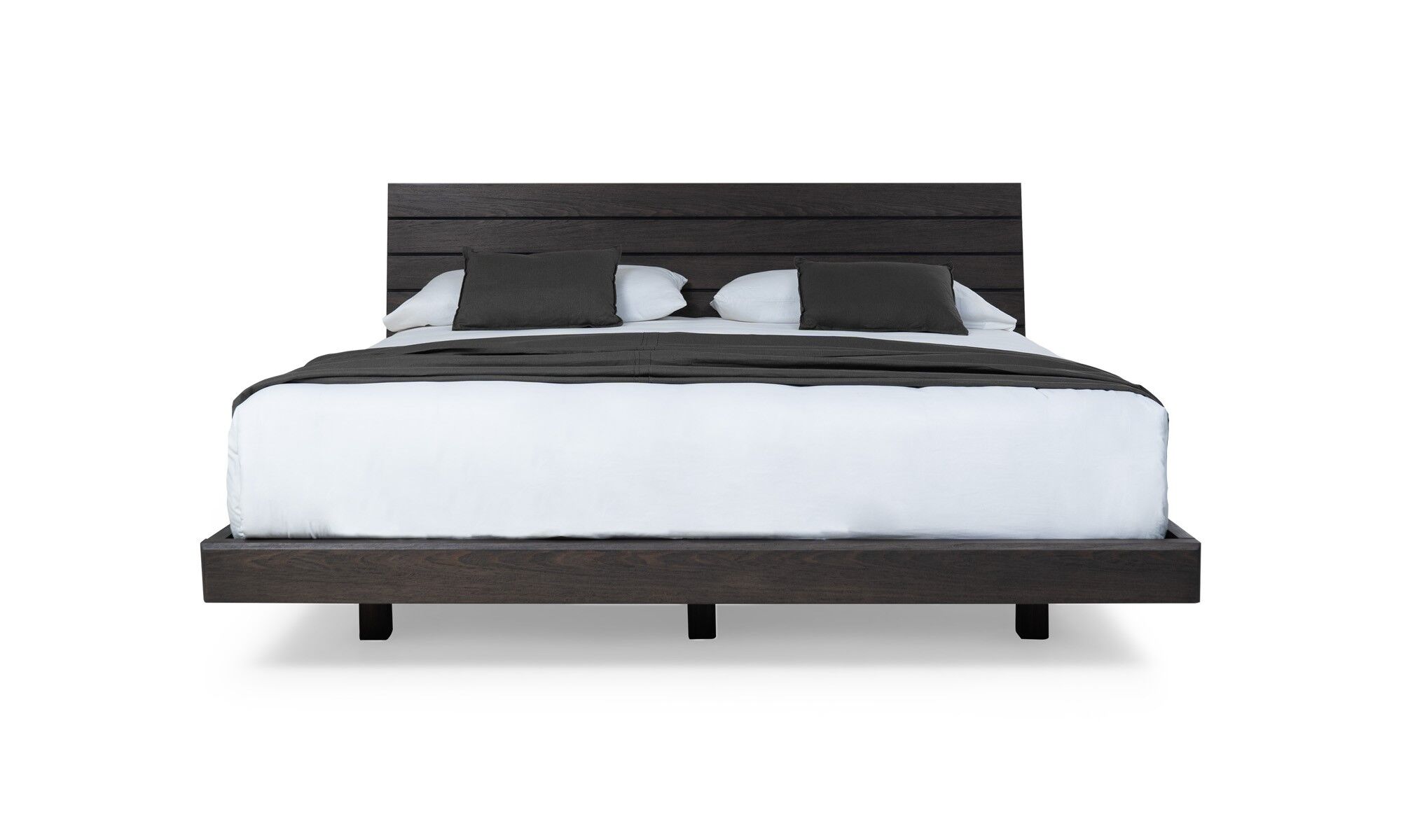 frente new veronacambio Vista frontal de la Cama New Verona Ares Chaflán de la marca Aristas. Un diseño elegante y contemporáneo, con un cabecero amplio y una estructura sólida en madera color Ceniza.