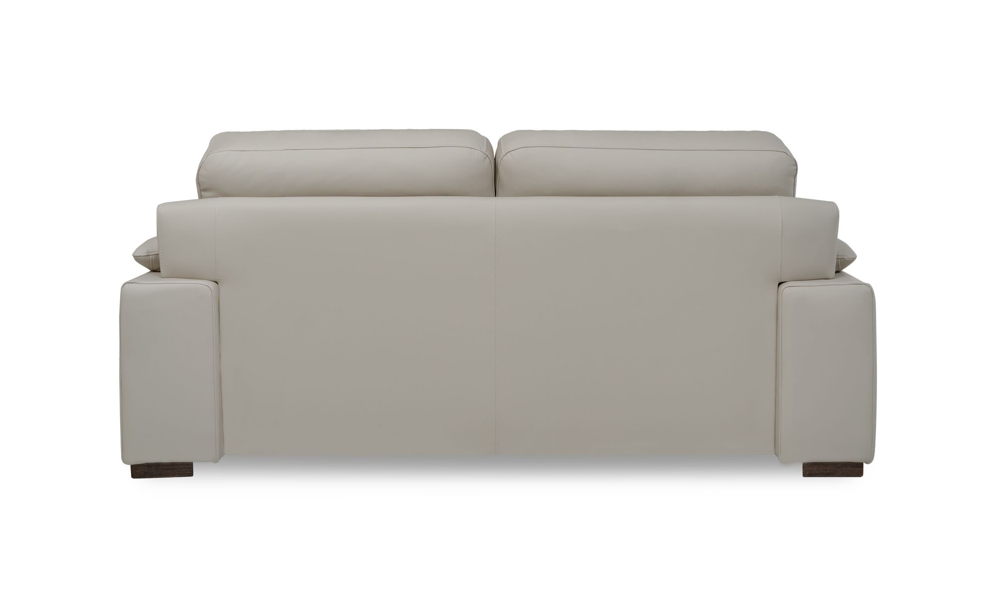 atras duomo 3pt Sofá Duomo de la marca Aristas visto en perspectiva posterior. Un diseño moderno y acolchado, con un respaldo alto y patas discretas en madera.