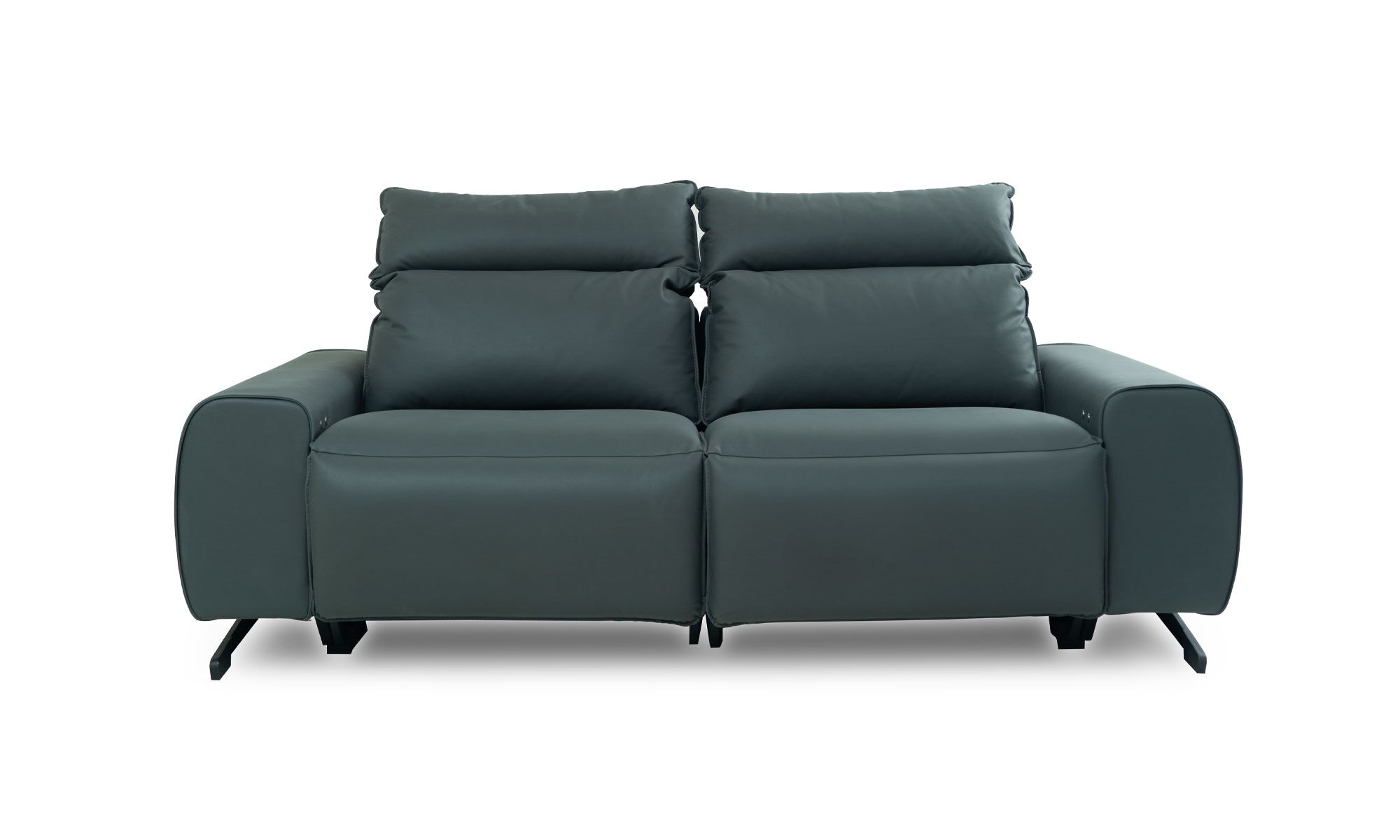 frente VIENA Vista frontal del Sofá Reclinable Viena de la marca Aristas. Un diseño contemporáneo, con un mecanismo reclinable y asientos acolchados.