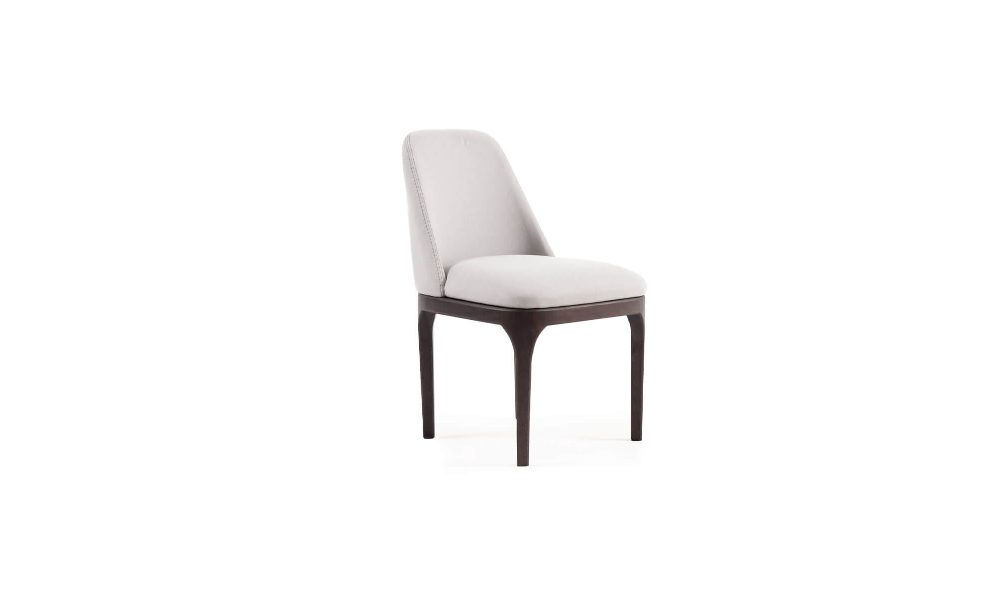 3.Silla-Comedor-lisboa-1 Silla Comedor Lisboa de Aristas vista en perspectiva diagonal. Un diseño contemporáneo y elegante, con un respaldo ligeramente curvado y patas rectas en madera.